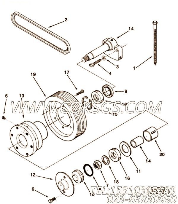 【风机轮毂】康明斯CUMMINS柴油机的3060265 风机轮毂