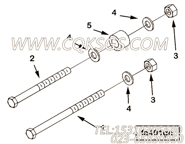 【六角头螺栓】康明斯CUMMINS柴油机的S 166 B 六角头螺栓
