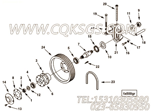 【风扇皮带轮】康明斯CUMMINS柴油机的3068116 风扇皮带轮
