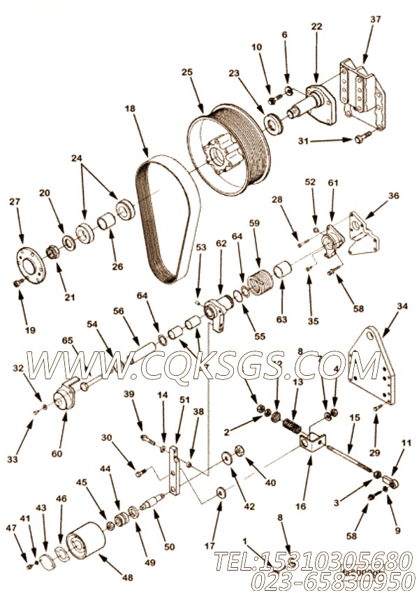 【惰轮支架】康明斯CUMMINS柴油机的3094528 惰轮支架