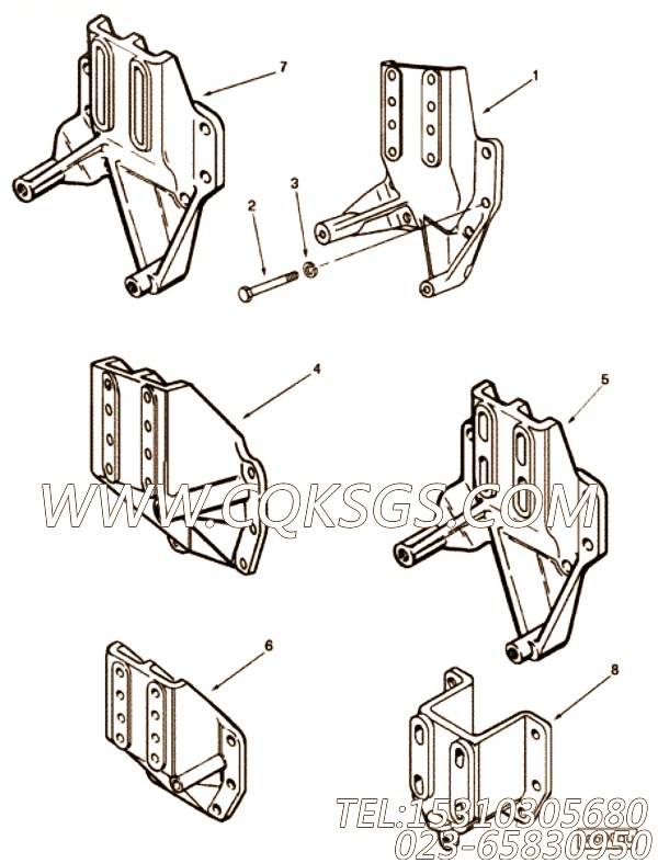 【风扇支架】康明斯CUMMINS柴油机的3015460 风扇支架