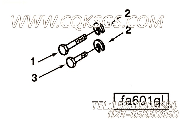 【六角头螺栓】康明斯CUMMINS柴油机的S 195 B 六角头螺栓