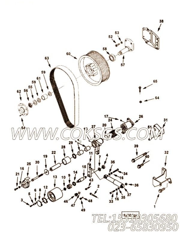 【风扇惰大​​会】康明斯CUMMINS柴油机的3177579 风扇惰大​​会
