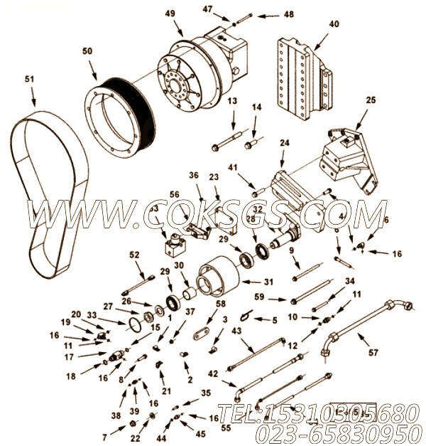 【柔性软管】康明斯CUMMINS柴油机的4100961 柔性软管