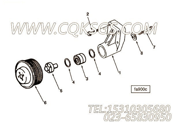 【风扇皮带轮】康明斯CUMMINS柴油机的3908447 风扇皮带轮