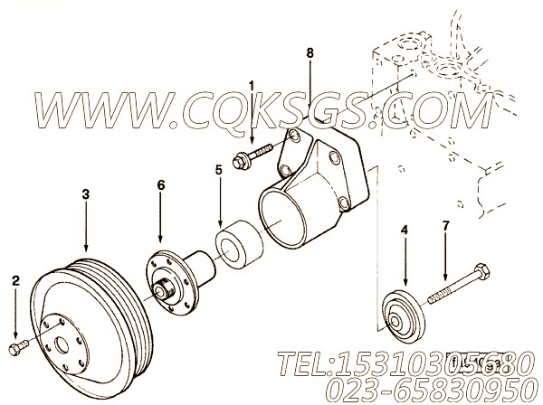 【Support, Fan】康明斯CUMMINS柴油机的3923004 Support, Fan