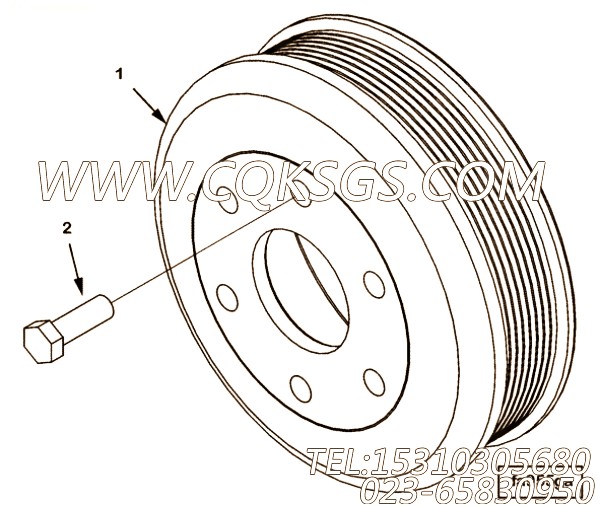 【风扇皮带轮】康明斯CUMMINS柴油机的4096002 风扇皮带轮