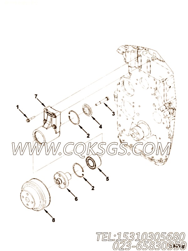 【风扇皮带轮】康明斯CUMMINS柴油机的4093685 风扇皮带轮