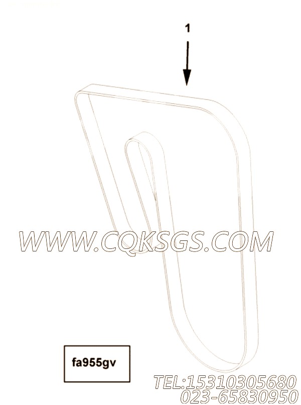 【V型棱皮带】康明斯CUMMINS柴油机的2864864 V型棱皮带
