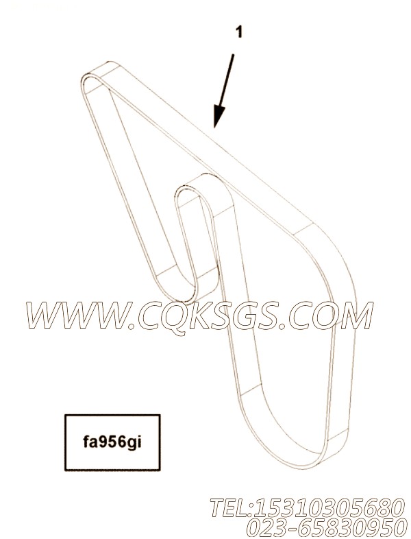 【V型棱皮带】康明斯CUMMINS柴油机的2893583 V型棱皮带