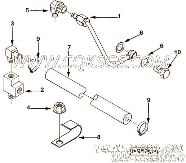 【Tube, Air Fuel Control】康明斯CUMMINS柴油机的3282399 Tube, Air Fuel Control