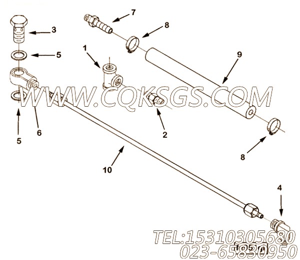 【Tube, Air Fuel Control】康明斯CUMMINS柴油机的3926743 Tube, Air Fuel Control
