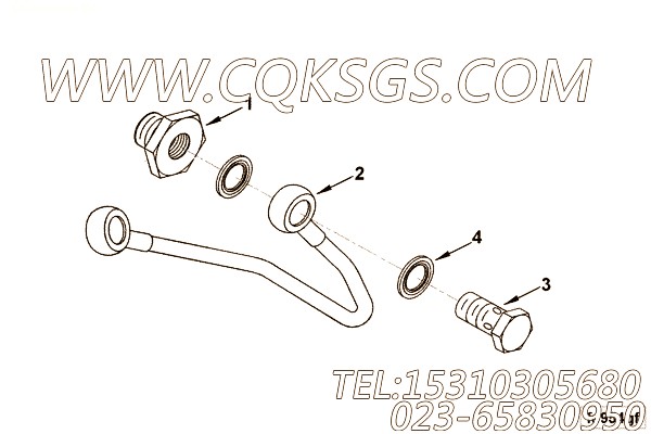 【Tube, Air Fuel Control】康明斯CUMMINS柴油机的3863176 Tube, Air Fuel Control