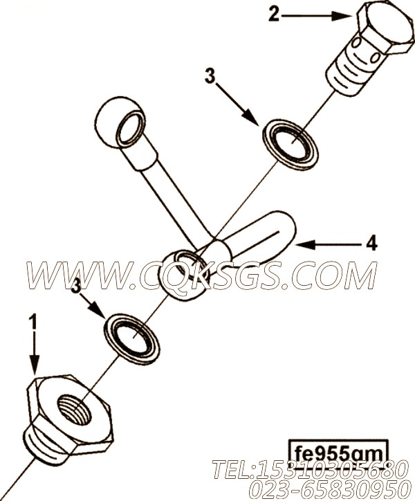 【Tube, Air Fuel Control】康明斯CUMMINS柴油机的4063323 Tube, Air Fuel Control