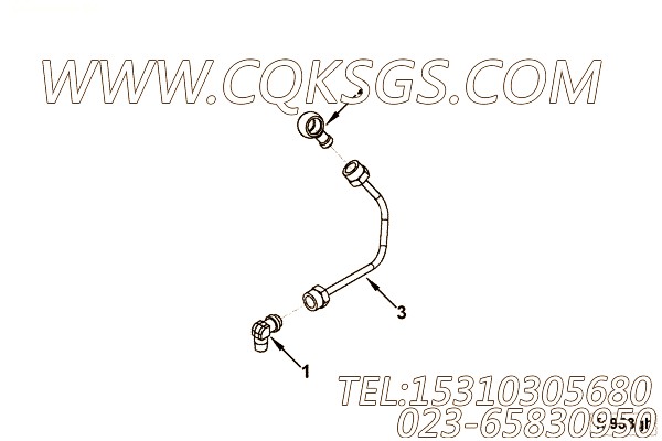 【发动机6CTAA8.3-C240的增压器补偿连接管组】 康明斯琶形接头,参数及图片