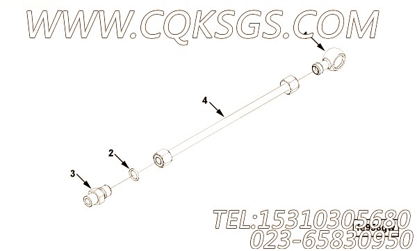 【C5261654】增压补偿器连接管 用在康明斯柴油发动机