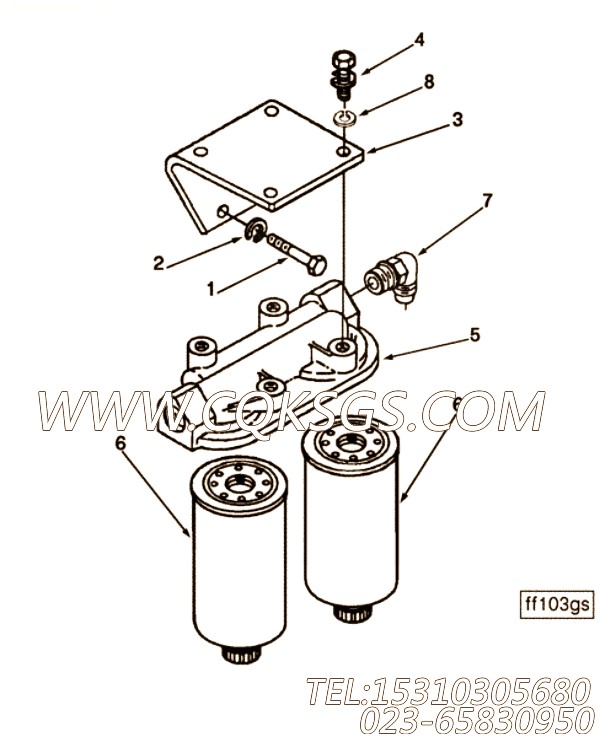 【过滤器支架】康明斯CUMMINS柴油机的3353847 过滤器支架