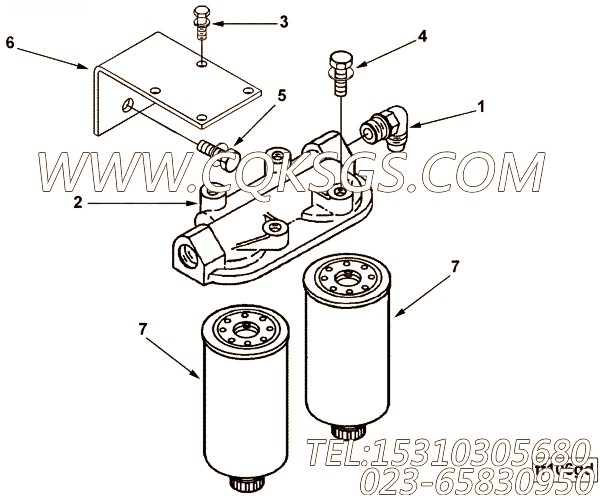 【过滤器支架】康明斯CUMMINS柴油机的3255888 过滤器支架