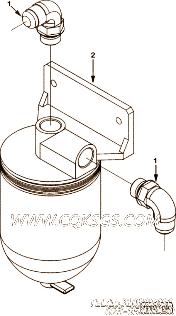 【燃油油水分离器】康明斯CUMMINS柴油机的4912776 燃油油水分离器