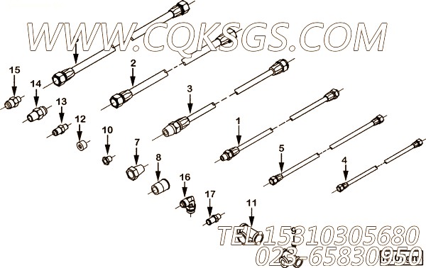 【软管】康明斯CUMMINS柴油机的AM 10021 SS 软管