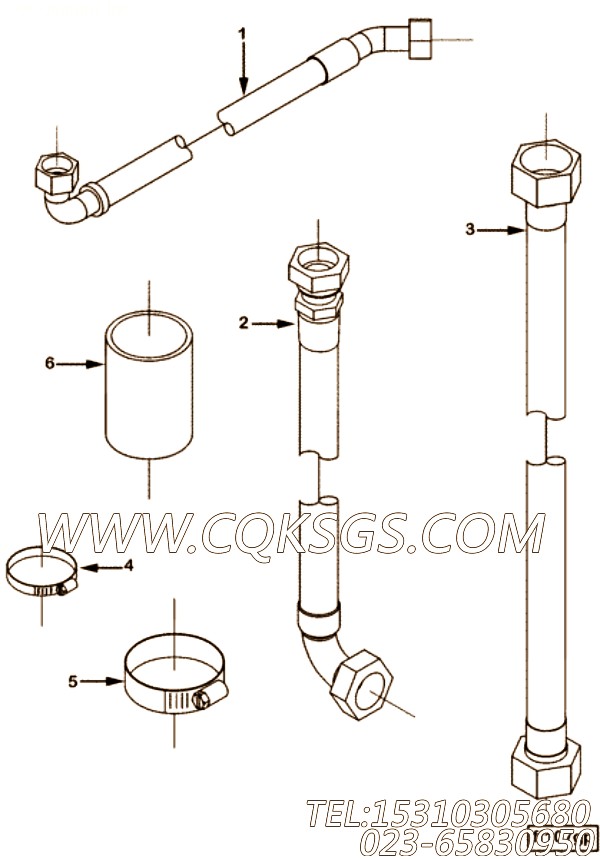 【软管】康明斯CUMMINS柴油机的AK8100S S 软管