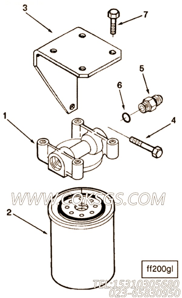 【过滤器支架】康明斯CUMMINS柴油机的3252153 过滤器支架