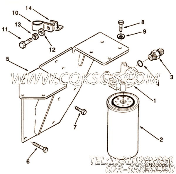 【过滤器支架】康明斯CUMMINS柴油机的3251251 过滤器支架