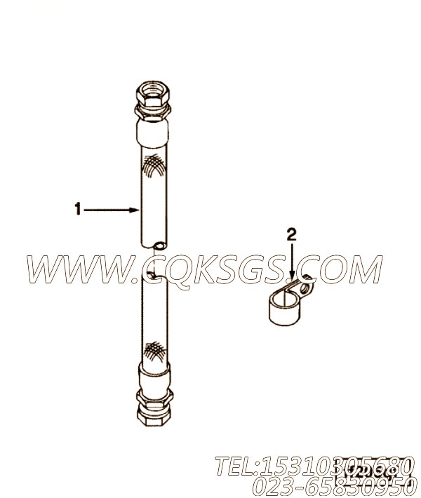 【燃油滤清器胶管】康明斯CUMMINS柴油机的AS10042 S 燃油滤清器胶管