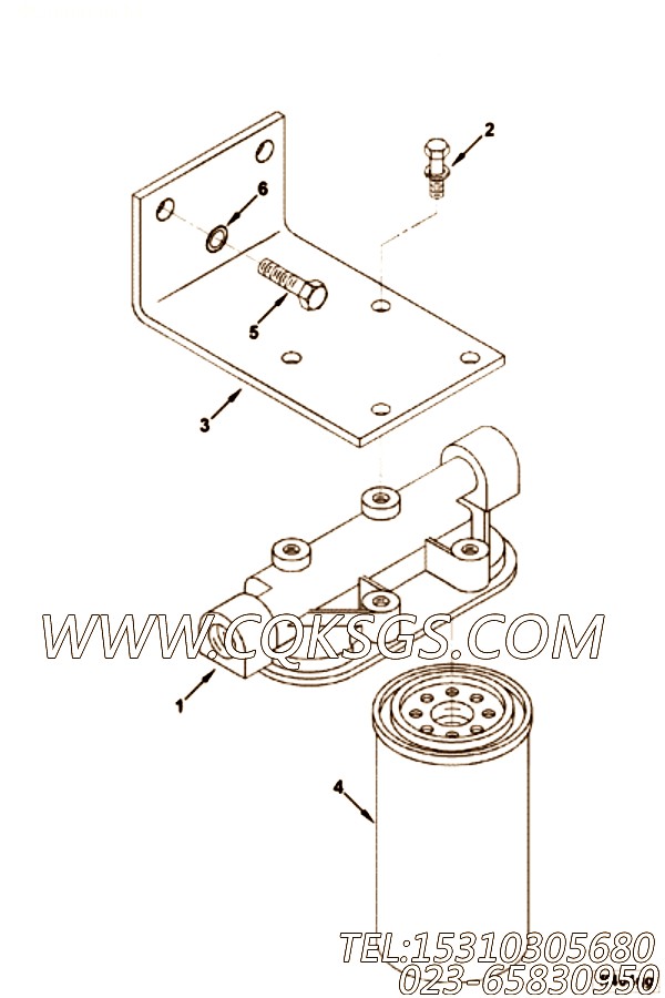 【过滤器支架】康明斯CUMMINS柴油机的4105037 过滤器支架
