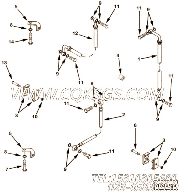 【柔性软管】康明斯CUMMINS柴油机的3094420 柔性软管