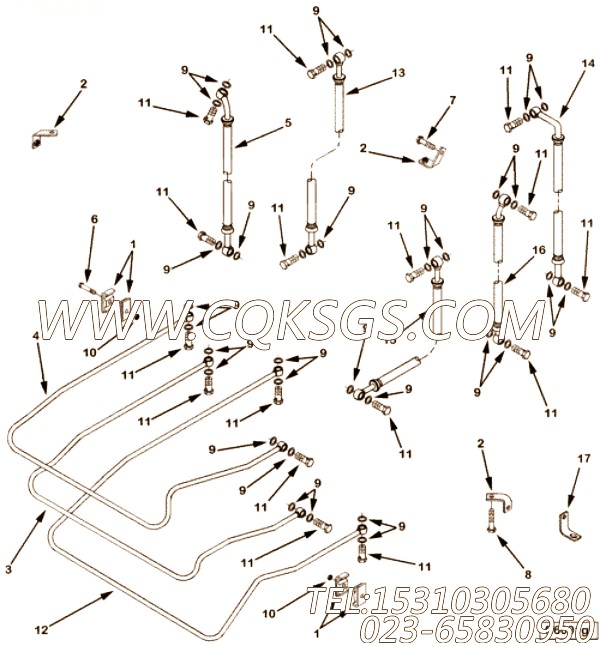 【柔性软管】康明斯CUMMINS柴油机的3094022 柔性软管