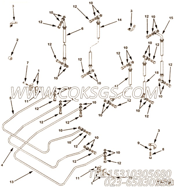 【柔性软管】康明斯CUMMINS柴油机的3092097 柔性软管