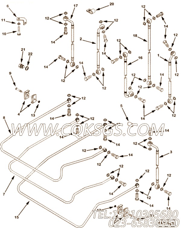 【六角头螺栓】康明斯CUMMINS柴油机的3093739 六角头螺栓