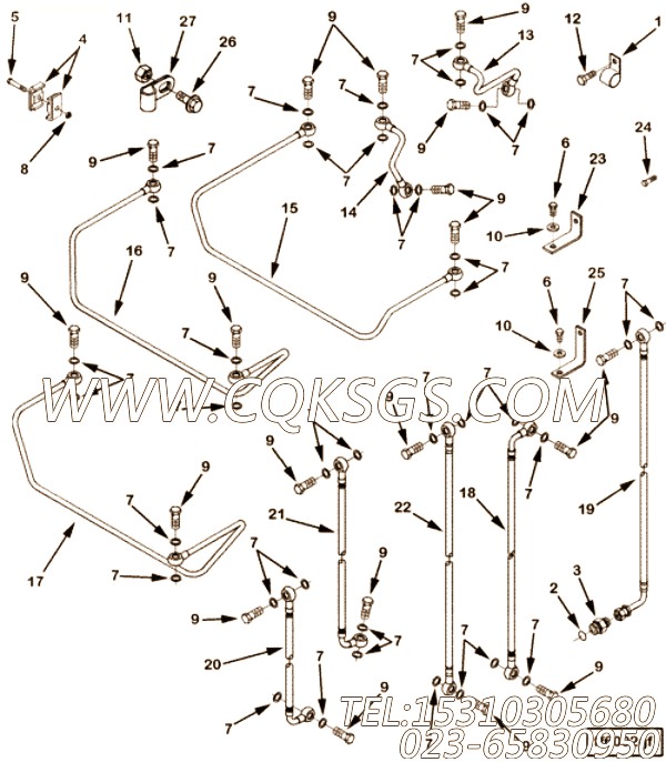 【六角头螺栓】康明斯CUMMINS柴油机的3094823 六角头螺栓