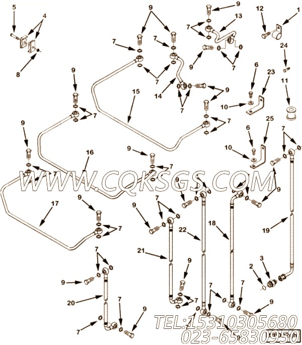 【柔性软管】康明斯CUMMINS柴油机的3094782 柔性软管