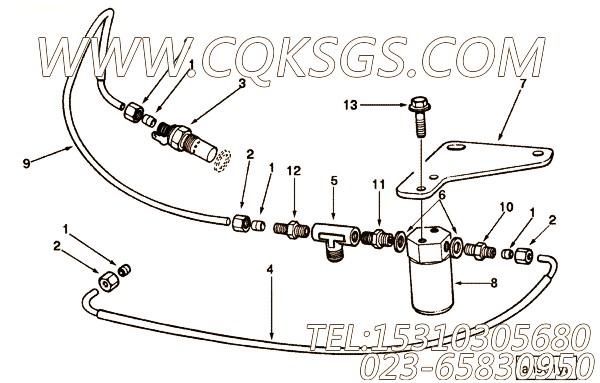 【C3280740】断油电磁阀支架 用在康明斯柴油发动机