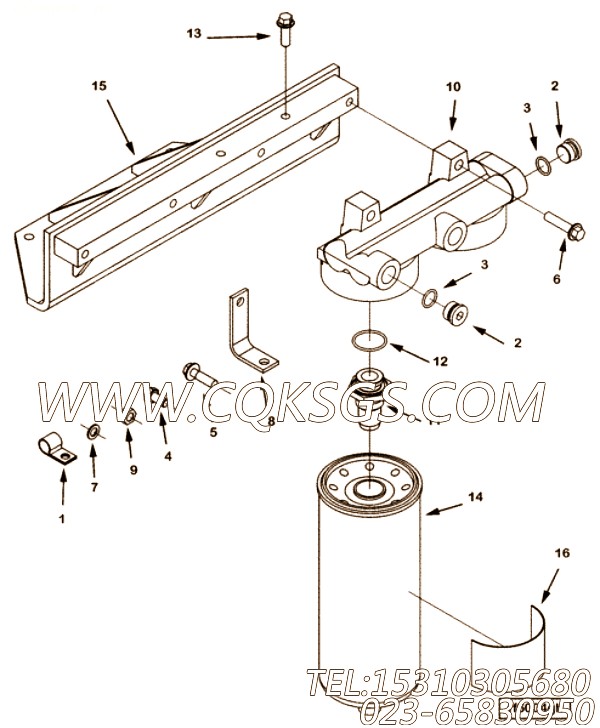 【过滤器支架】康明斯CUMMINS柴油机的4295446 过滤器支架