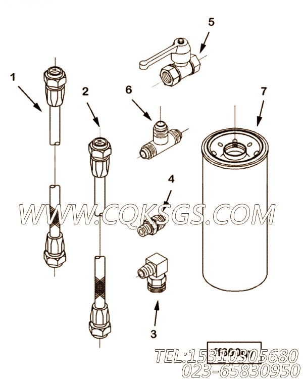 【柔性软管】康明斯CUMMINS柴油机的AM12022 SS 柔性软管