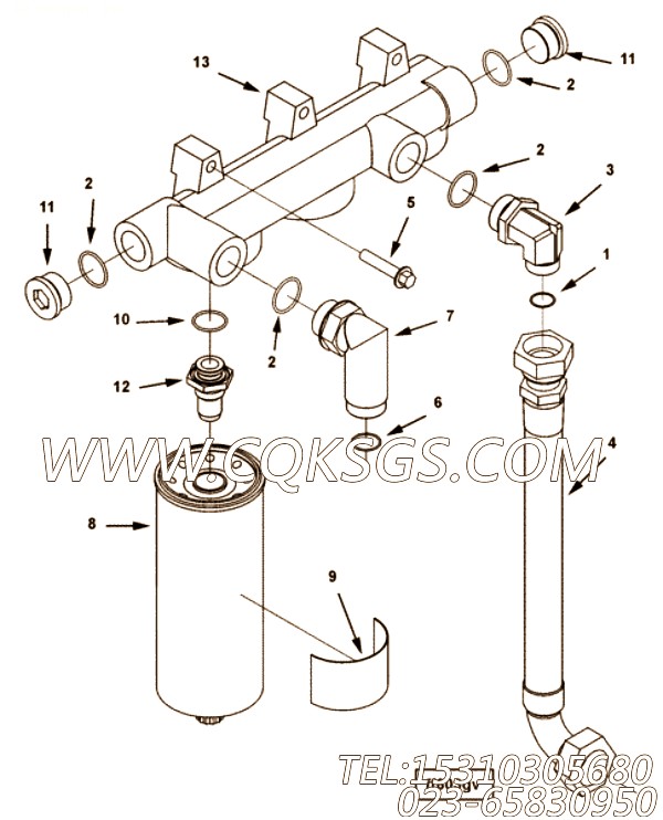 【柔性软管】康明斯CUMMINS柴油机的3639985 柔性软管