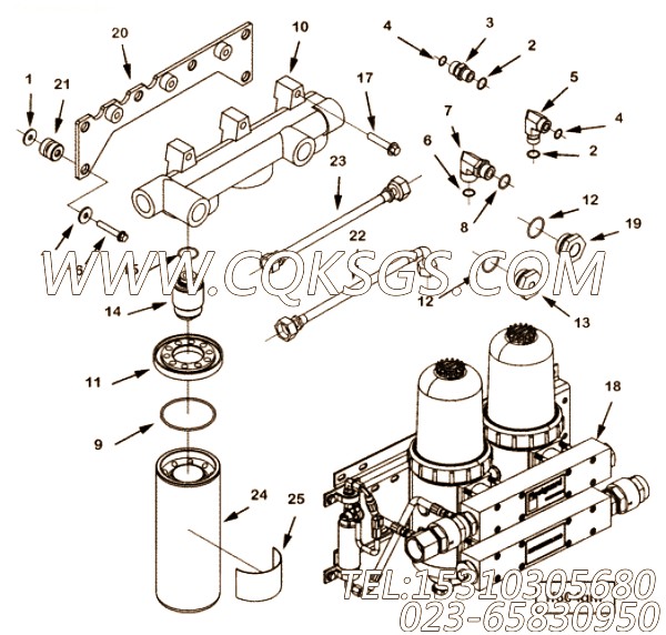 滤清器座连接件