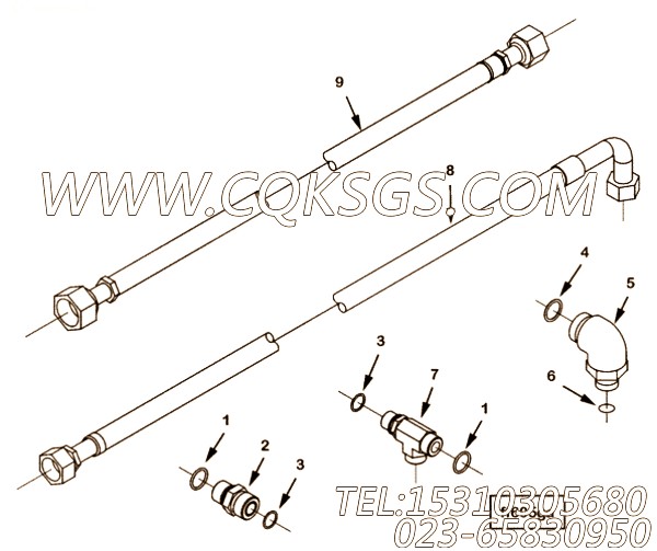 【外螺纹弯头】康明斯CUMMINS柴油机的3328571 外螺纹弯头