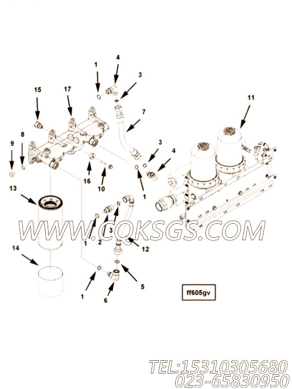 【柔性软管】康明斯CUMMINS柴油机的3642023 柔性软管