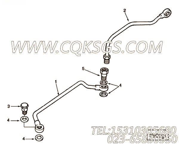 【燃油供应管】康明斯CUMMINS柴油机的3908302 燃油供应管