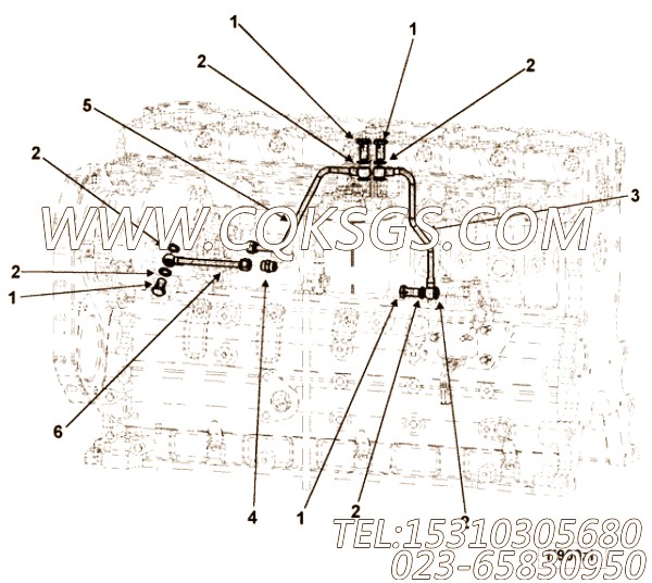 【燃油供应管】康明斯CUMMINS柴油机的3942260 燃油供应管