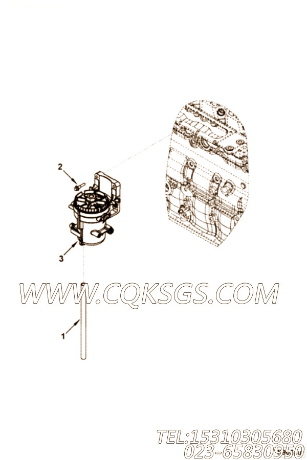 【燃油滤清器】康明斯CUMMINS柴油机的3946750 燃油滤清器