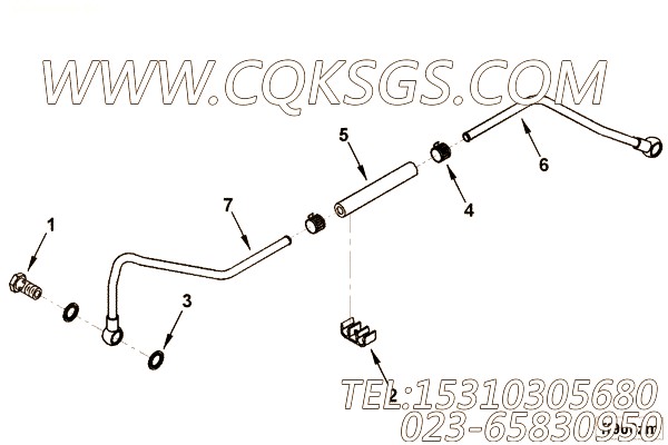 【燃油供应管】康明斯CUMMINS柴油机的3974894 燃油供应管
