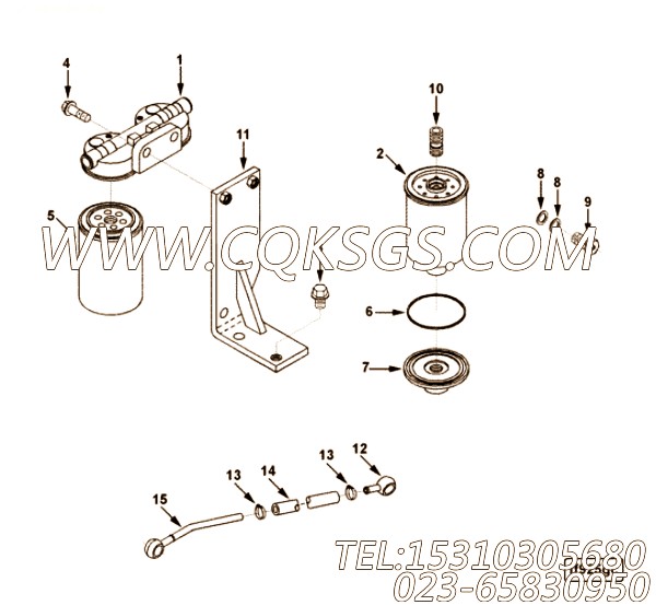 【燃油供应管】康明斯CUMMINS柴油机的3930817 燃油供应管