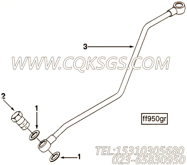 【燃油供应管】康明斯CUMMINS柴油机的3929691 燃油供应管