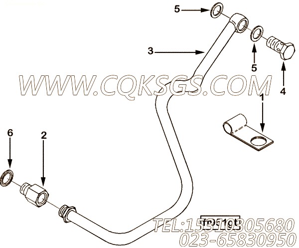 【燃油供应管】康明斯CUMMINS柴油机的3282760 燃油供应管