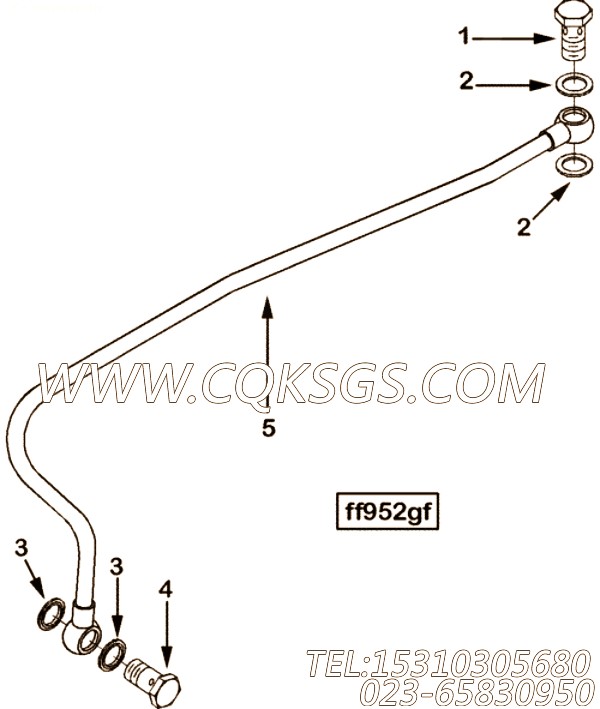 【燃油供应管】康明斯CUMMINS柴油机的3930733 燃油供应管